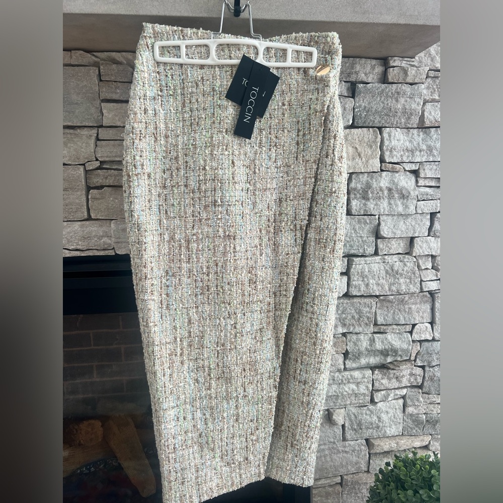Tocca Women's Tweed Pencil Skirt - Cream